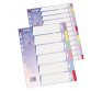 Separatore - cartoncino 225 gr - 12 tasti colorati - A4 - multicolore