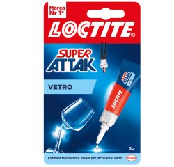 Colla Super Attak Vetro - 3 gr - trasparente - Loctite