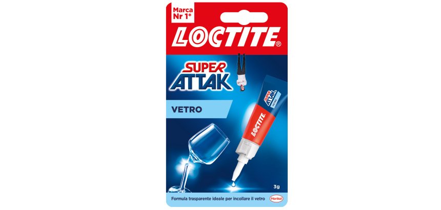 Colla Super Attak Vetro - 3 gr - trasparente - Loctite