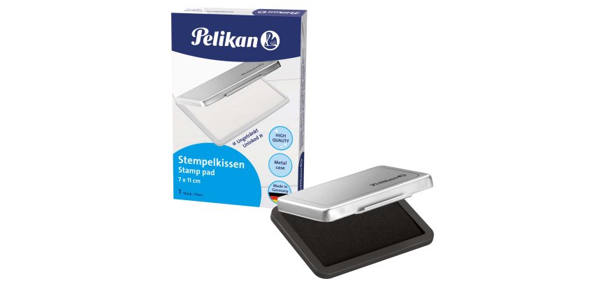 Cuscinetto per timbri - 7 x 11 cm - nero - Pelikan