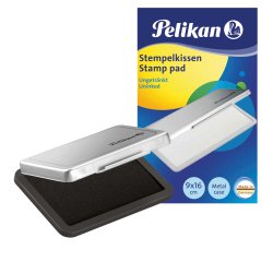Cuscinetto per timbri - 9 x 16 cm - nero - Pelikan