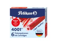 En_tinta estilografica pelikan tp6 rojo caja de 6 cartuchos