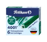 Cartucce inchiostro 4001 (TP/6)  - lunghezza 39mm - verde scuro - Pelikan  - conf. 6 pezzi