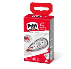 Correttore a nastro - roller - ricaricabile - 4,2 mm x 12 mt - Pritt