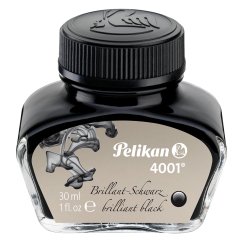En_tinta estilografica pelikan 4001 negro brillante bote 30 ml