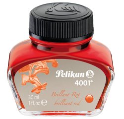 En_tinta estilografica pelikan 4001 rojo brillante bote 30 ml