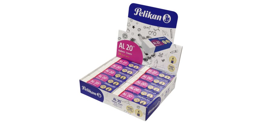 Gomma AL20 - bianca per matita - Pelikan - conf. 20 pezzi