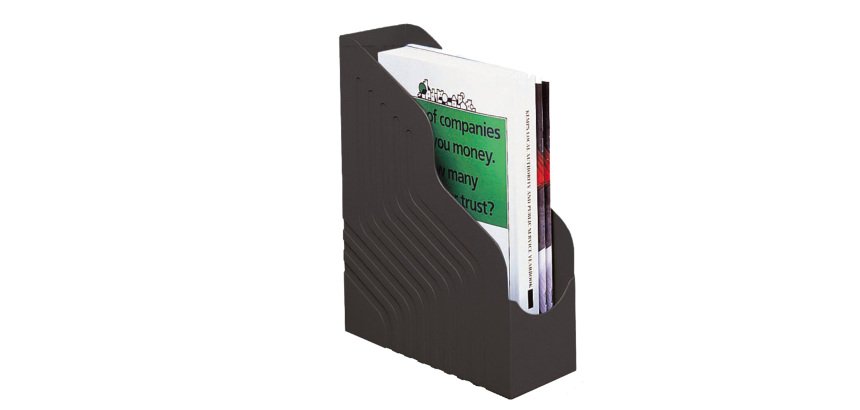 Portariviste Magazine Rack Jumbo - 25 x 32 cm - dorso 10 cm - nero - Rexel