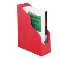 Portariviste Magazine Rack Jumbo - 25 x 32 cm - dorso 10 cm - rosso - Rexel