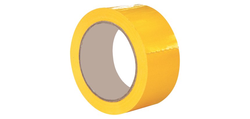 Nastro adesivo 350 - 5 cm x 66 m - PVC - giallo - Eurocel
