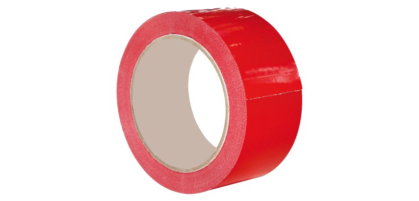 Nastro adesivo 350 - 5 cm x 66 m - PVC - rosso - Eurocel