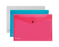 Busta con bottone Pull - 21x29,7 cm - colori assortiti - King Mec