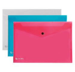 Busta con bottone Pull - 21x29,7 cm - colori assortiti - King Mec