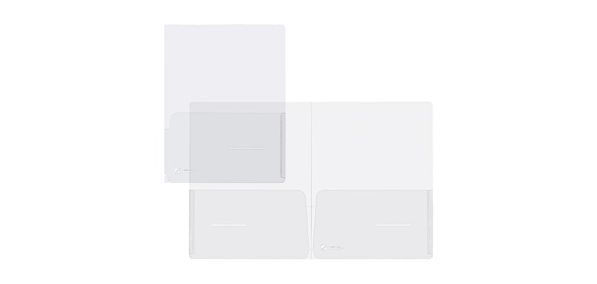 Cartella con doppia tasca Full - A4 - PP - trasparente - King Mec