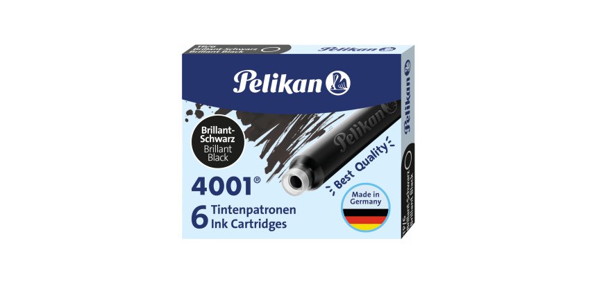 Cartucce inchiostro 4001 (TP/6) -  lunghezza 39mm - nero - Pelikan  - conf. 6 pezzi