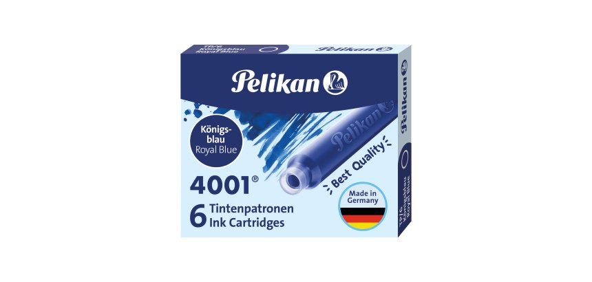 Cartucce inchiostro 4001 (TP/6)  - lunghezza 39mm - blu - Pelikan  - conf. 6 pezzi