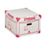 Scatola Storage - con coperchio - 38,5x26,4x39,7 cm - bianco e rosso - Esselte Dox