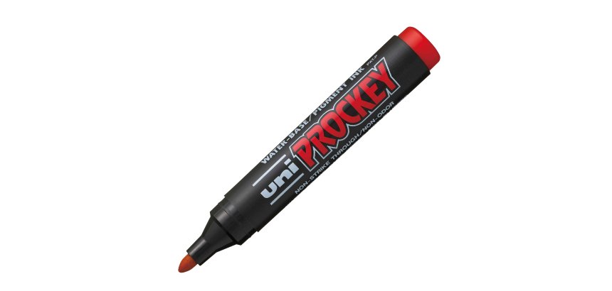 Marcatore Uni Prockey M122  - punta conica da 1,20-1,80mm - rosso  - Uni Mitsubishi