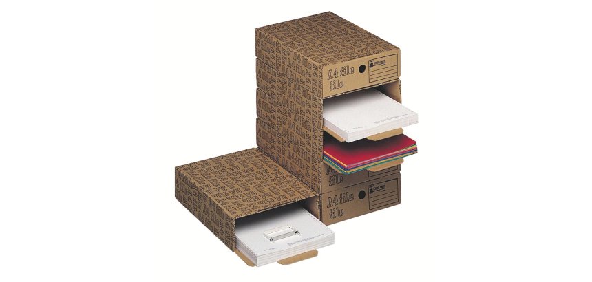 KING MEC CF6 A4 file storage box Brown