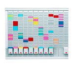 Professional Planner - 80 x 73 x 1,5 cm - 100 schede indice 1 bianche e 1000 schede indice 2 colorate incluse - Nobo