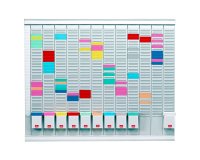 Professional Planner - 80 x 73 x 1,5 cm - 100 schede indice 1 bianche e 1000 schede indice 2 colorate incluse - Nobo