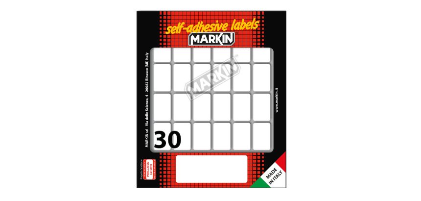 Etichette adesive - in carta - permanenti - 27 x 17 mm - 30 et/fg - 10 fogli - bianco - Markin