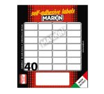 Etichette adesive - in carta - permanenti - 28 x 12 mm - 40 et/fg - 10 fogli - bianco - Markin
