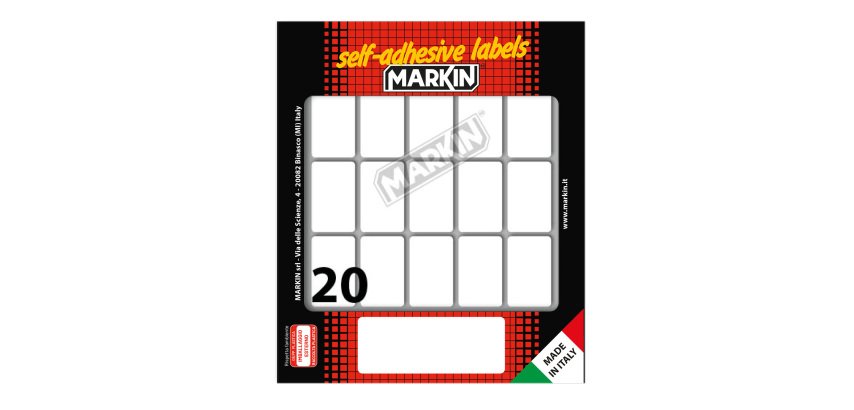 Etichette adesive - in carta - permanenti - 34 x 21 mm - 20 et/fg - 10 fogli - bianco - Markin
