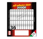 Etichette adesive - in carta - permanenti - 46 x 8 mm - 36 et/fg - 10 fogli - bianco - Markin
