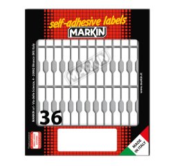 Etichette adesive - in carta - permanenti - 46 x 8 mm - 36 et/fg - 10 fogli - bianco - Markin