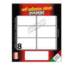 Etichette adesive - in carta - permanenti - 56 x 34 mm - 8 et/fg - 10 fogli - bianco - Markin