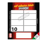 Etichette adesive - in carta - permanenti - 58 x 27 mm - 10 et/fg - 10 fogli - bianco - Markin
