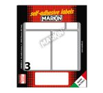 Etichette adesive - in carta - permanenti - 83 x 53 mm - 3 et/fg - 10 fogli - bianco - Markin
