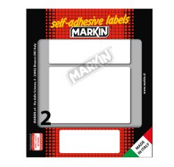 Etichette adesive - in carta - permanenti - 95 x 66 mm - 2 et/fg - 10 fogli - bianco - Markin