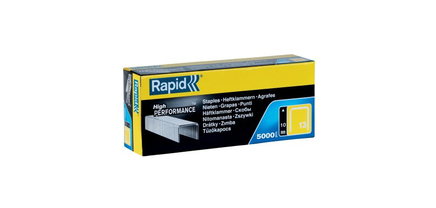 Punti galvanizzati - 13/10 - 10 mm - metallo - Rapid - conf. 5000 pezzi