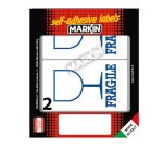 Etichette adesive - in carta - permanenti - 115 x 70 mm - 2 et/fg - 10 fogli - fragile - bianco - Markin