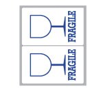 Etichette adesive - in carta - permanenti - 115 x 70 mm - 2 et/fg - 10 fogli - fragile - bianco - Markin