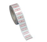 Etichette rigate permanenti per prezzatrici TOWA /MOTEX - 21x12 mm - bianco - rotolo da 1000 etichette