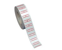 Etichette rigate permanenti per prezzatrici TOWA /MOTEX - 21x12 mm - bianco - rotolo da 1000 etichette