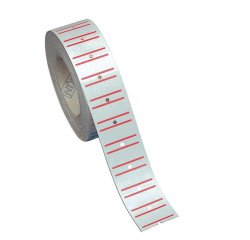 Etichette rigate permanenti per prezzatrici TOWA /MOTEX - 21x12 mm - bianco - rotolo da 1000 etichette