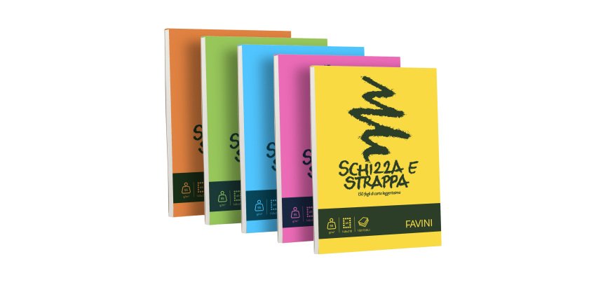 Favini Schizza e strappa writing notebook A5 150 sheets White