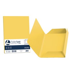 Cartelline 3 lembi Luce - 200 gr - 24,5x34,5 cm - giallo sole - Favini - conf. 25 pezzi