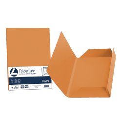 Cartelline 3 lembi Luce - 200 gr - 24,5x34,5 cm - arancio - Favini - conf. 25 pezzi