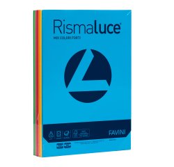 Carta Rismaluce - A4 - 90 gr - mix 8 colori - Favini - conf. 300 fogli