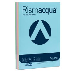 Carta Rismacqua - A4 - 90 gr - mix 5 colori - Favini - conf. 300 fogli