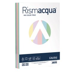 Carta Rismacqua - A3 - 90 gr - mix 5 colori - Favini - conf. 300 fogli