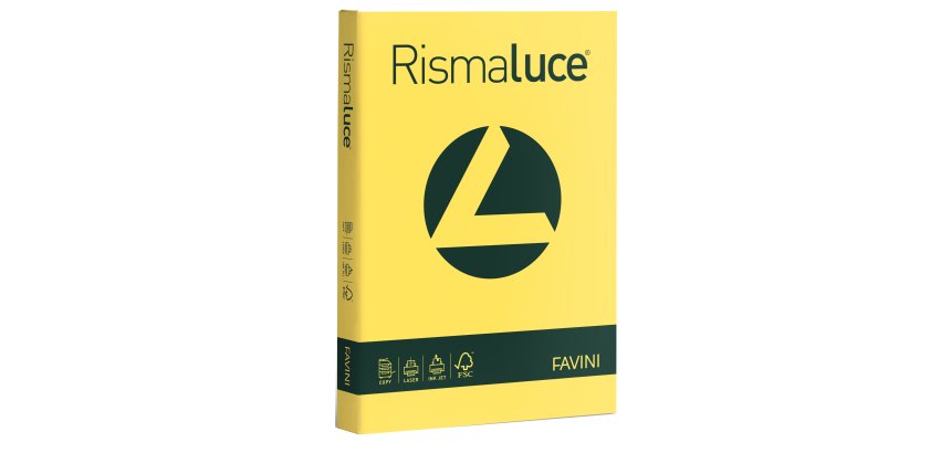 Carta Rismaluce - A4 - 140 gr - giallo sole 53 - Favini - conf. 200 fogli