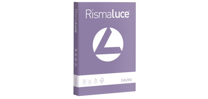 Carta Rismaluce - A4 - 200 gr - viola 49 - Favini - conf. 125 fogli