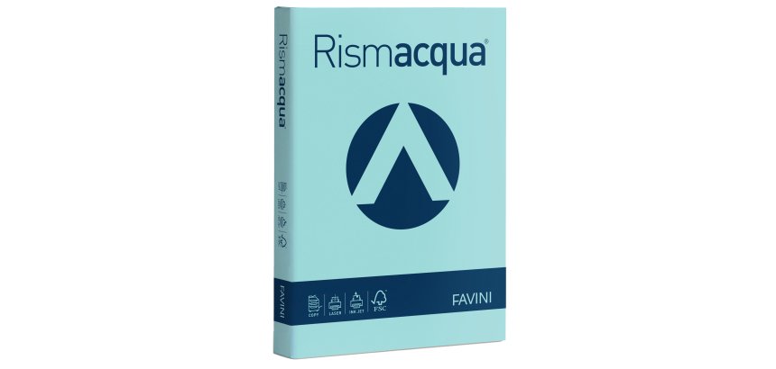 Carta Rismacqua - A4 - 200 gr - celeste 08 - Favini - conf. 125 fogli