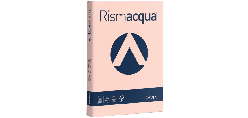 Carta Rismacqua - A4 - 200 gr - salmone 05 - Favini - conf. 125 fogli